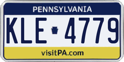 PA license plate KLE4779