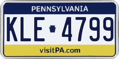 PA license plate KLE4799