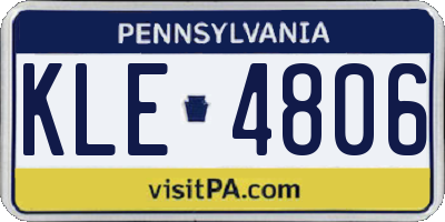 PA license plate KLE4806