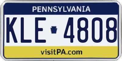 PA license plate KLE4808