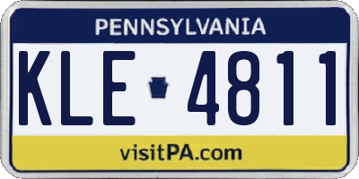 PA license plate KLE4811