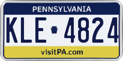 PA license plate KLE4824