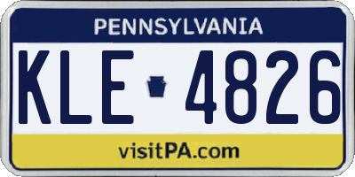 PA license plate KLE4826