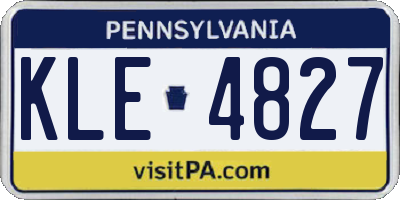 PA license plate KLE4827