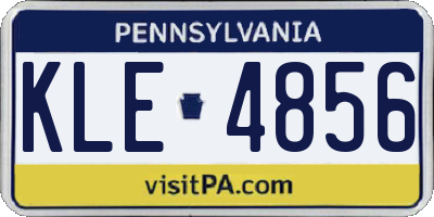 PA license plate KLE4856