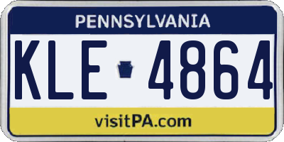 PA license plate KLE4864