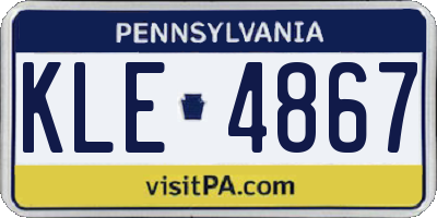 PA license plate KLE4867