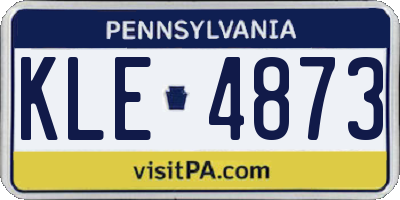 PA license plate KLE4873