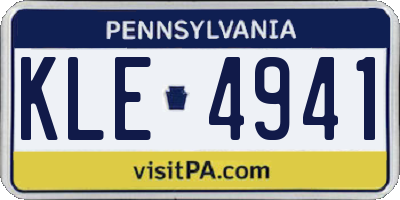 PA license plate KLE4941