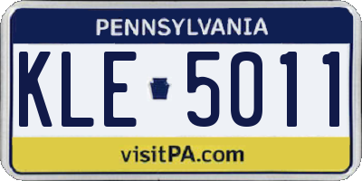 PA license plate KLE5011