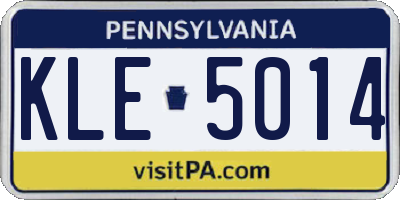 PA license plate KLE5014