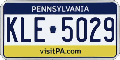 PA license plate KLE5029