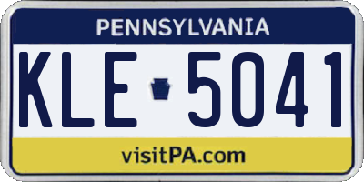 PA license plate KLE5041