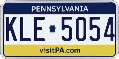 PA license plate KLE5054