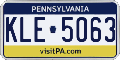 PA license plate KLE5063
