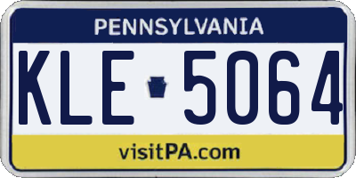 PA license plate KLE5064