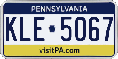 PA license plate KLE5067