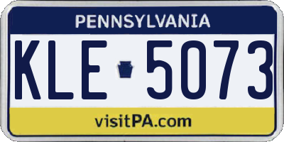 PA license plate KLE5073
