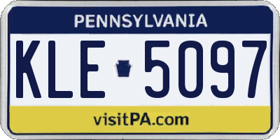 PA license plate KLE5097