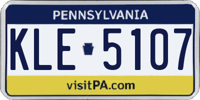 PA license plate KLE5107