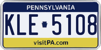 PA license plate KLE5108