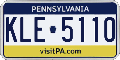 PA license plate KLE5110