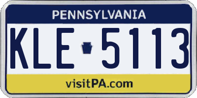 PA license plate KLE5113