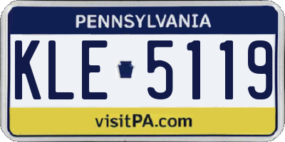 PA license plate KLE5119