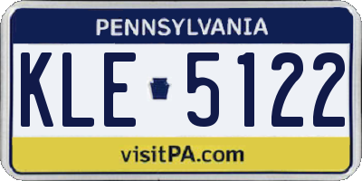 PA license plate KLE5122