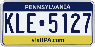 PA license plate KLE5127