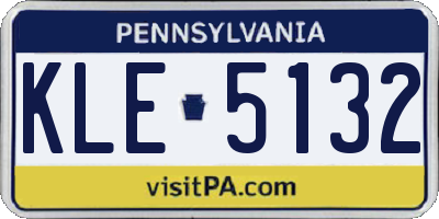 PA license plate KLE5132