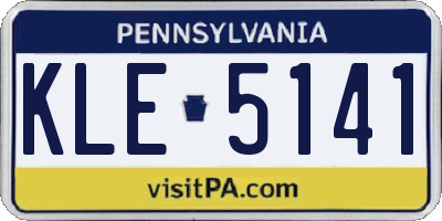 PA license plate KLE5141