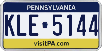PA license plate KLE5144