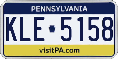 PA license plate KLE5158