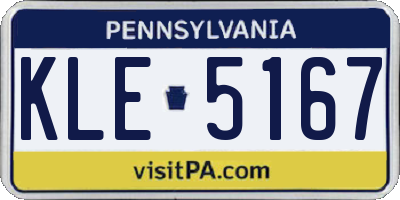 PA license plate KLE5167