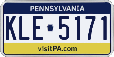 PA license plate KLE5171