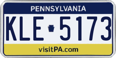 PA license plate KLE5173