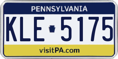 PA license plate KLE5175