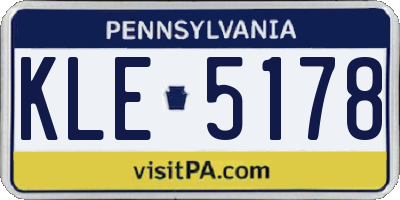 PA license plate KLE5178