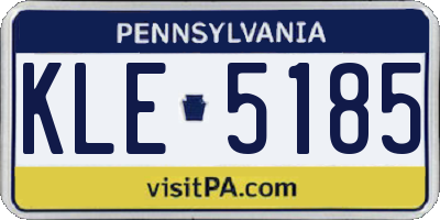 PA license plate KLE5185