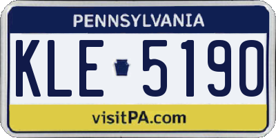 PA license plate KLE5190