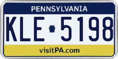 PA license plate KLE5198
