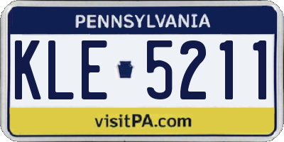 PA license plate KLE5211