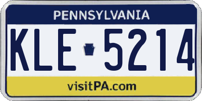 PA license plate KLE5214