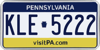 PA license plate KLE5222
