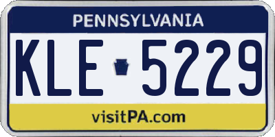 PA license plate KLE5229
