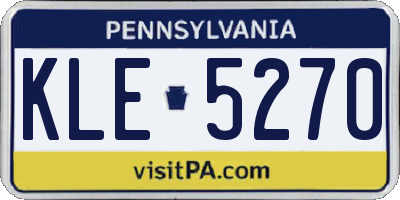 PA license plate KLE5270