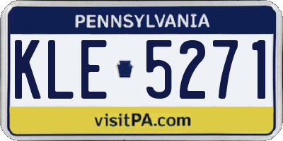 PA license plate KLE5271