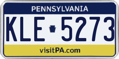 PA license plate KLE5273