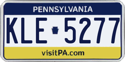 PA license plate KLE5277